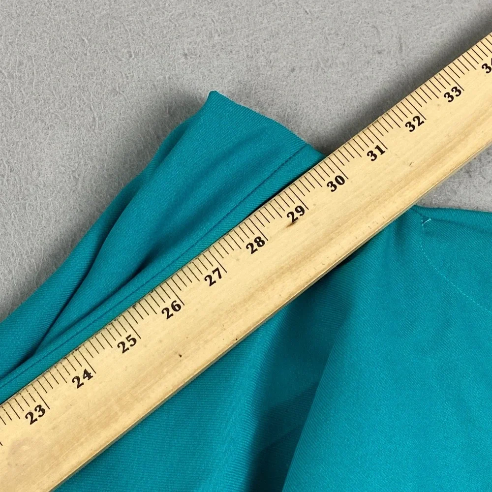 Vtg 70's MESQUITE NIVER Western Pants Mens 31x30 Teal Pearl Snap Flare Cowboy